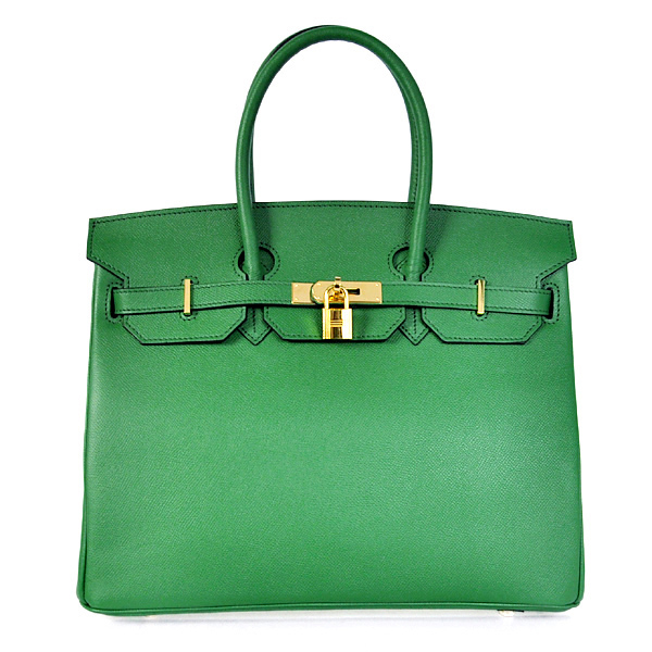 H35PSDGG Hermes Birkin 35CM Palm strisce in pelle verde scuro w